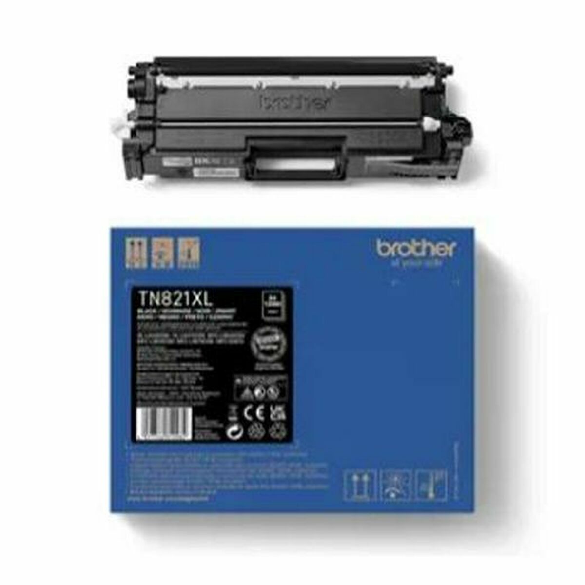 BROTHER TN-821XLBK Super High Yield Black Toner Cartridge for EC Prints 12000 pages