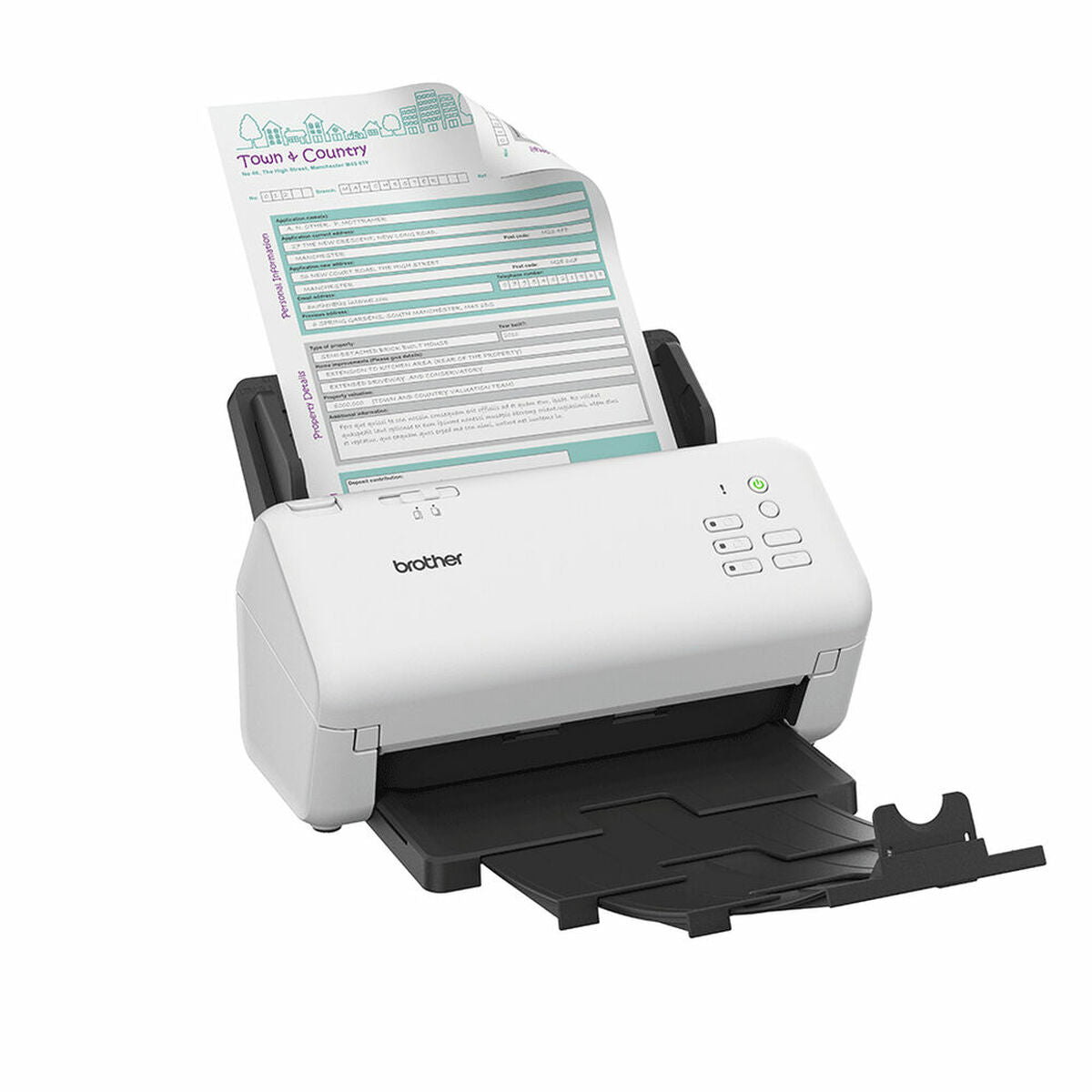 BROTHER Document Scanner Duplex Office 40ppm/80ipm ADF Feeder 80 f. ethernet