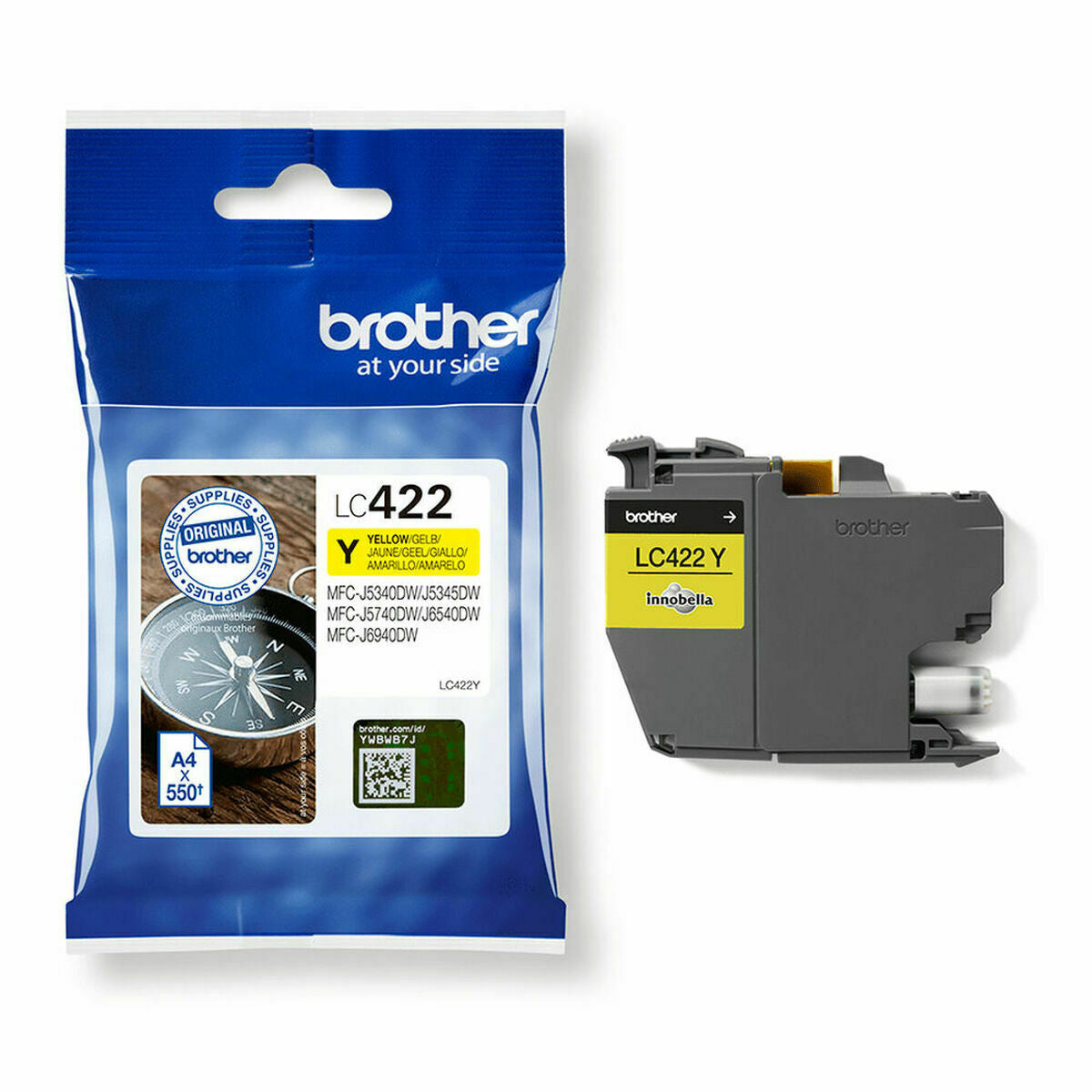 BROTHER LC422Y Ink Cartridge For BH19M/B Compatible with MFC-J5340DW MFC-J5740DW MFC-J6540DW MFC-J6940DW 550 pages