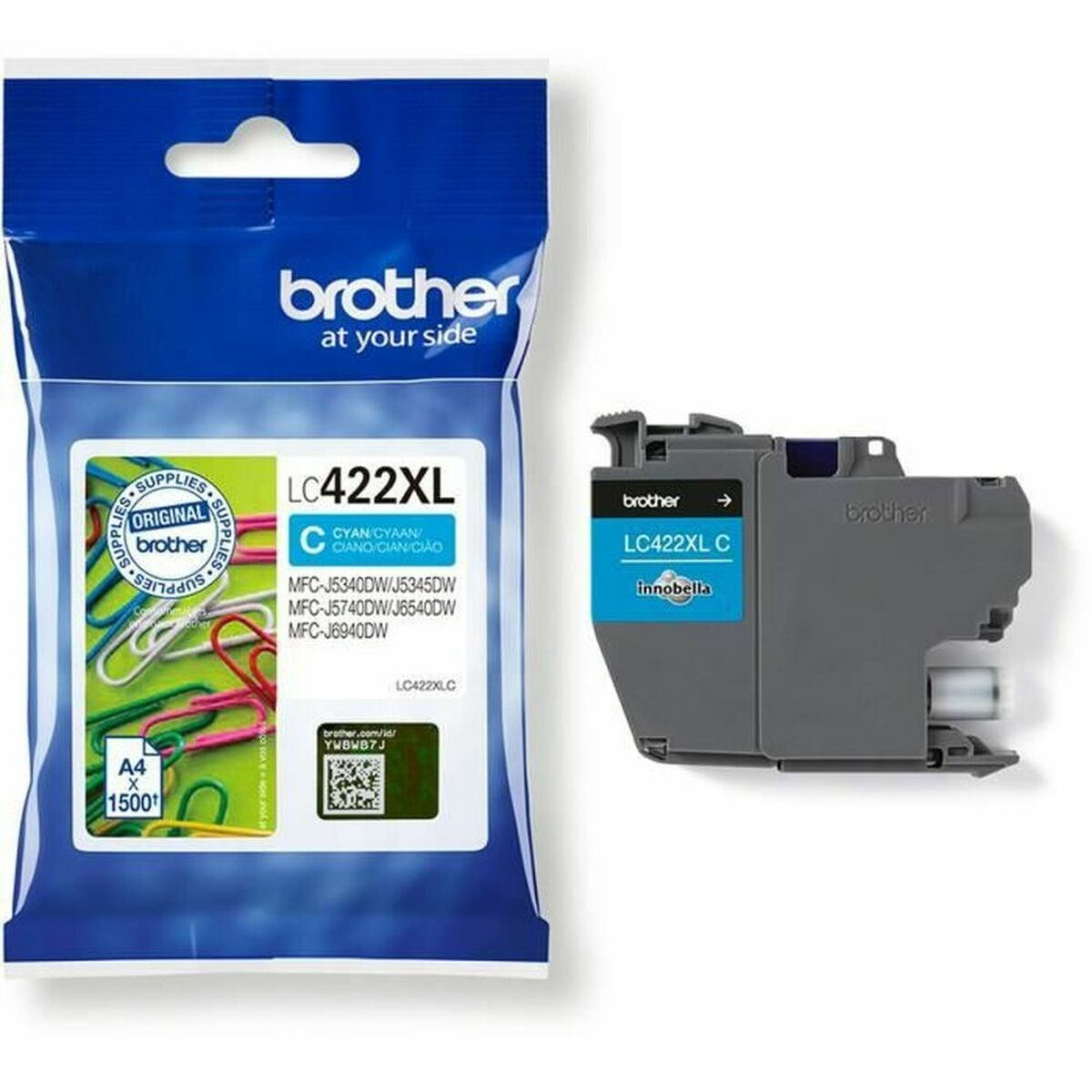 BROTHER LC422XLC HY Ink Cartridge For BH19M/B Compatible with MFC-J5340DW MFC-J5740DW MFC-J6540DW MFC-J6940DW 1500 pages