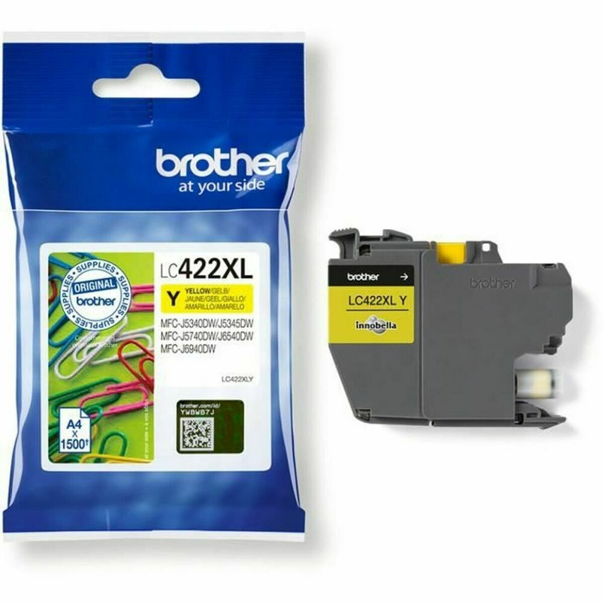 BROTHER LC422XLY HY Ink Cartridge For BH19M/B Compatible with MFC-J5340DW MFC-J5740DW MFC-J6540DW MFC-J6940DW 1500 pages