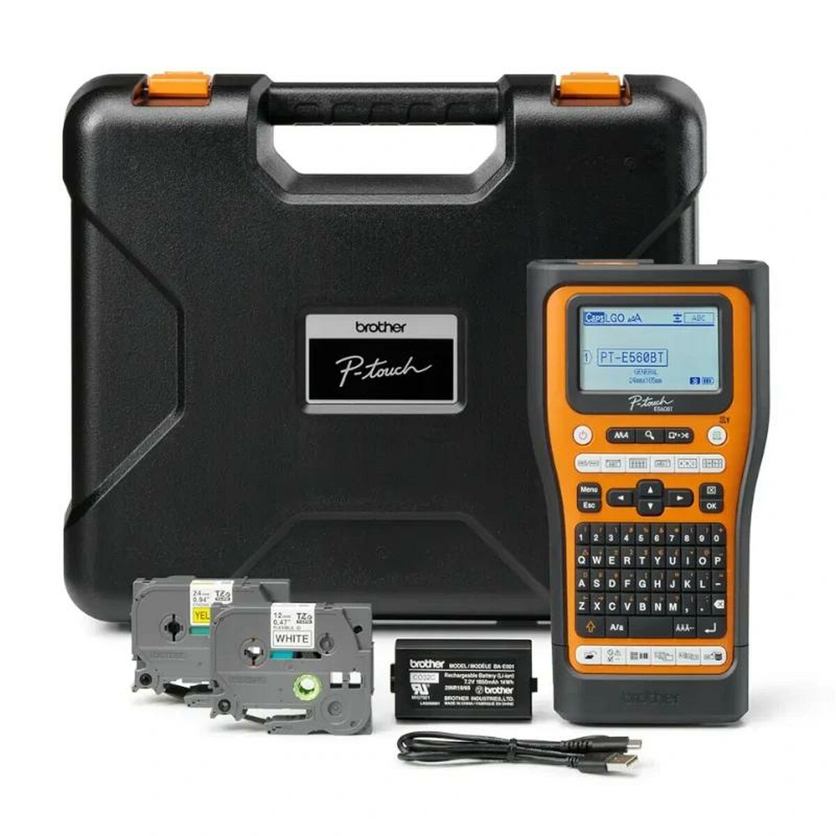 Brother PT-E560BTSP imprimante d'étiquettes professionnelle avec Bluetooth, QWERTY