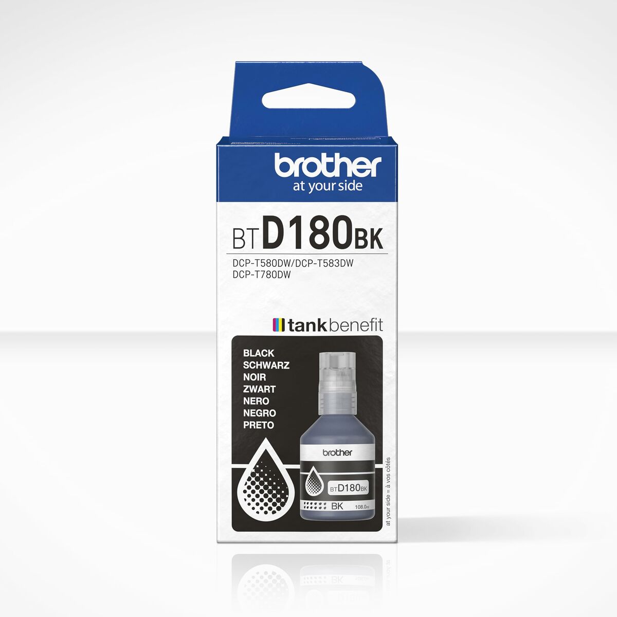 BROTHER Black ink bottle yield up to 7.500 pages