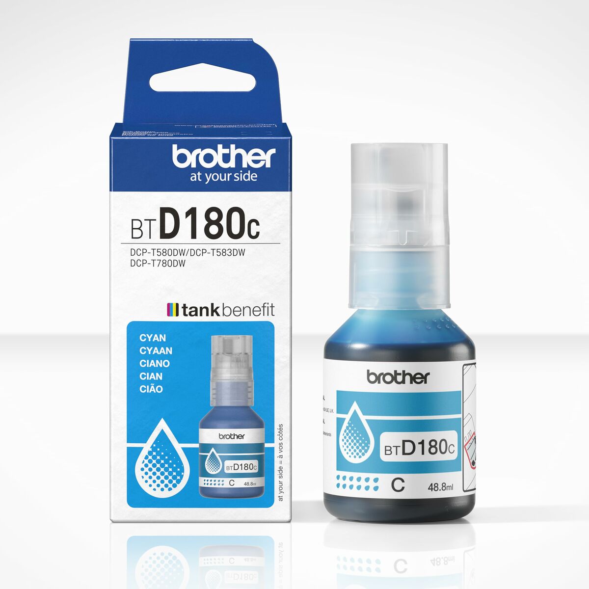 BROTHER Cyan ink bottle yield up to 5.000 pages