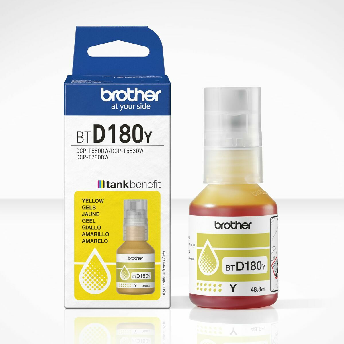 BROTHER Yellow ink bottle yield up to 5.000 pages