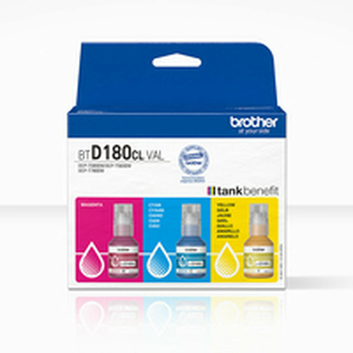 BROTHER CMY value pack ink 3 bottles yield up to 5.000 pages each