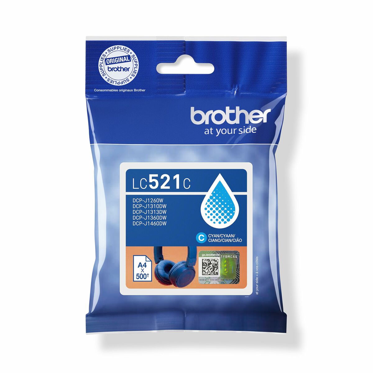 BROTHER Cyan ink cartridge yield up to 500 pages