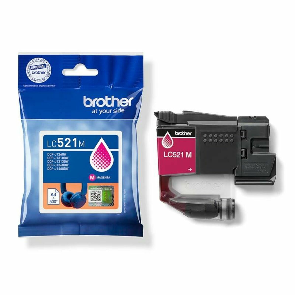 BROTHER Magenta ink cartridge yield up to 500 pages