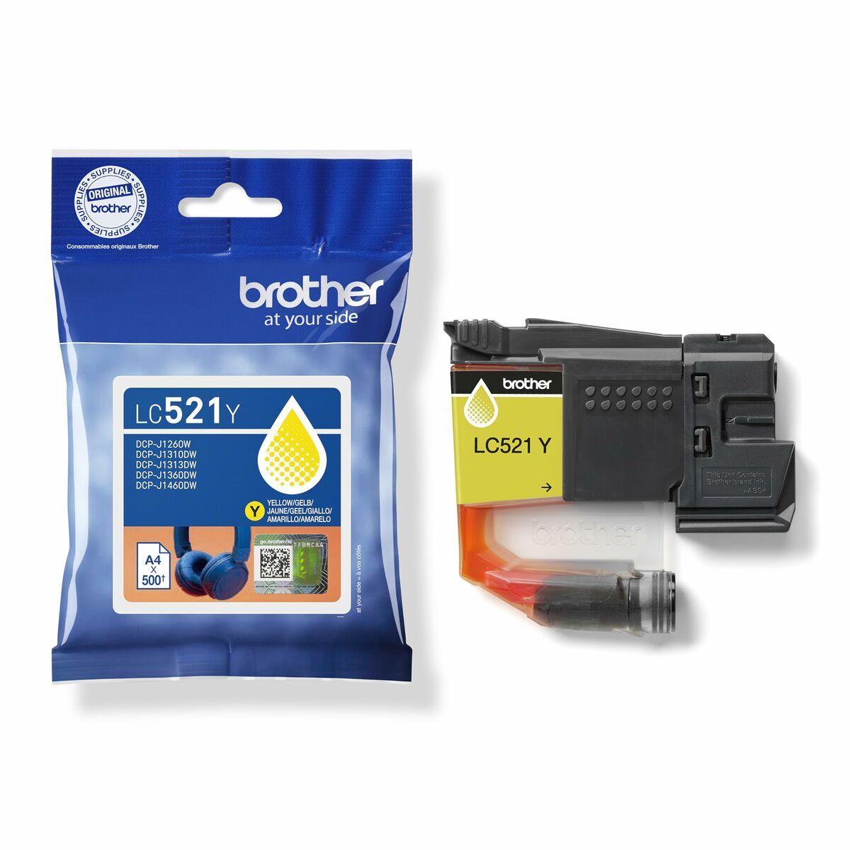 BROTHER Yellow ink cartridge yield up to 500 pages