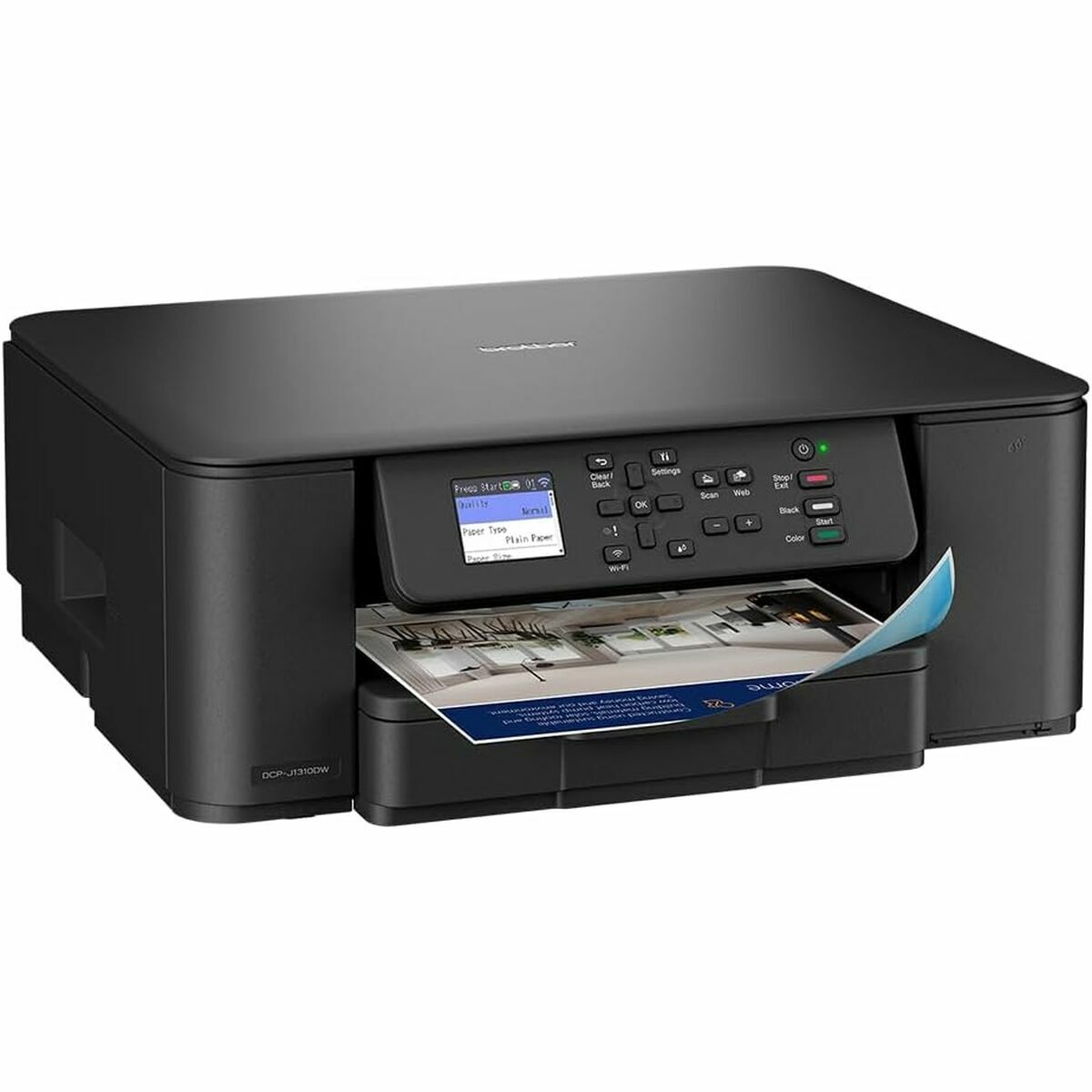 BROTHER DCP-J1310DW Compact 3-in-1 wireless inkjet printer with duplex print 16ppm