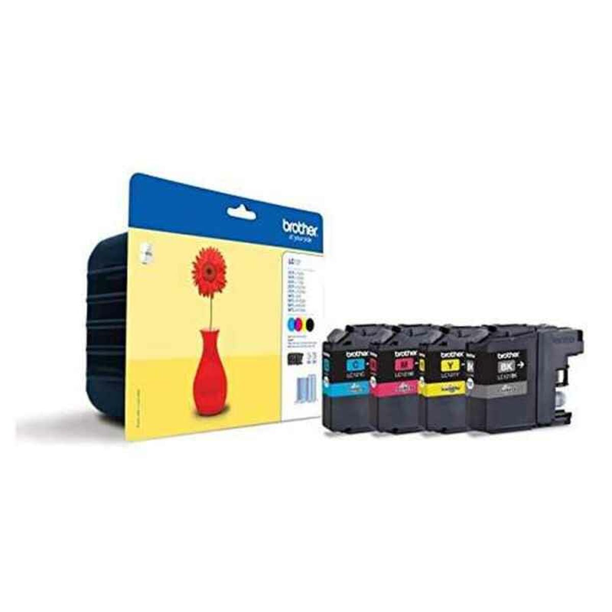 BROTHER LC-121 cartouche d encre noir et tricolore 1-pack blister sans alarme