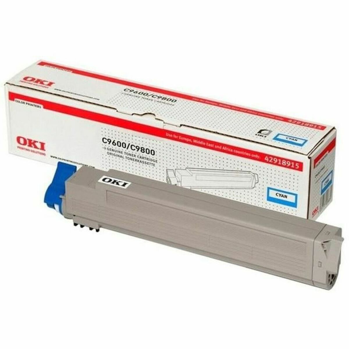 OKI C9600, C9650, C9800, C9850 cartouche de toner cyan capacité standard 15.000 pages pack de 1
