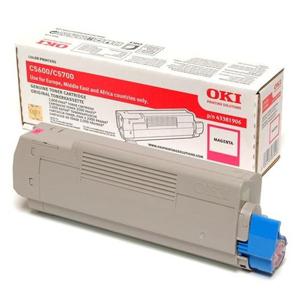 OKI C5600, C5700 cartouche de toner magenta capacité standard 2.000 pages pack de 1