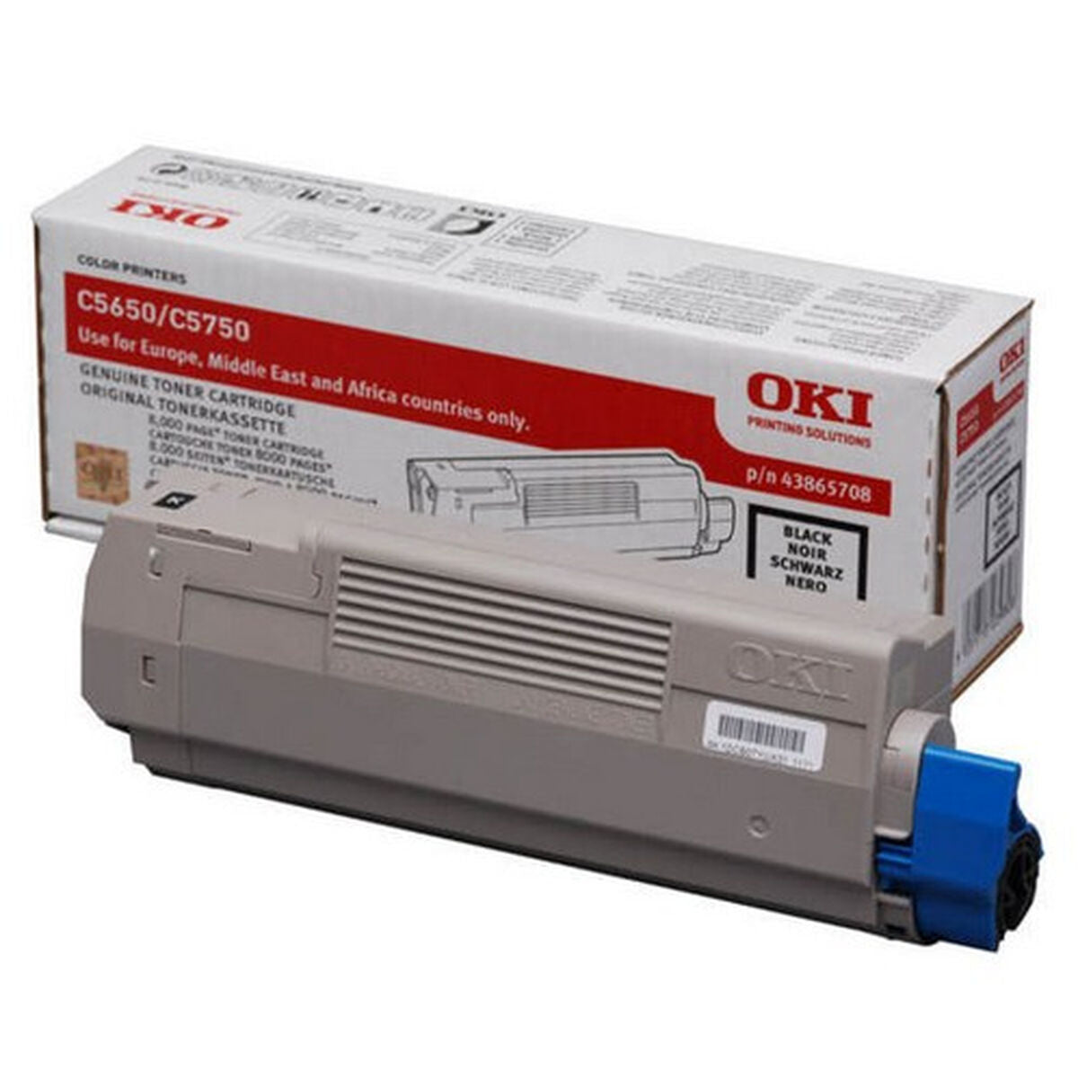 OKI C5650, C5750 cartouche de toner noir capacité standard 8.000 pages pack de 1
