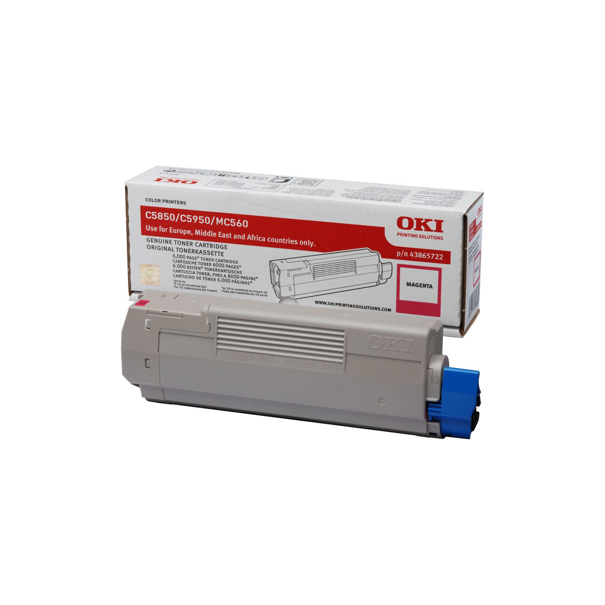 OKI C5850, C5950 cartouche de toner magenta capacité standard 6.000 pages pack de 1