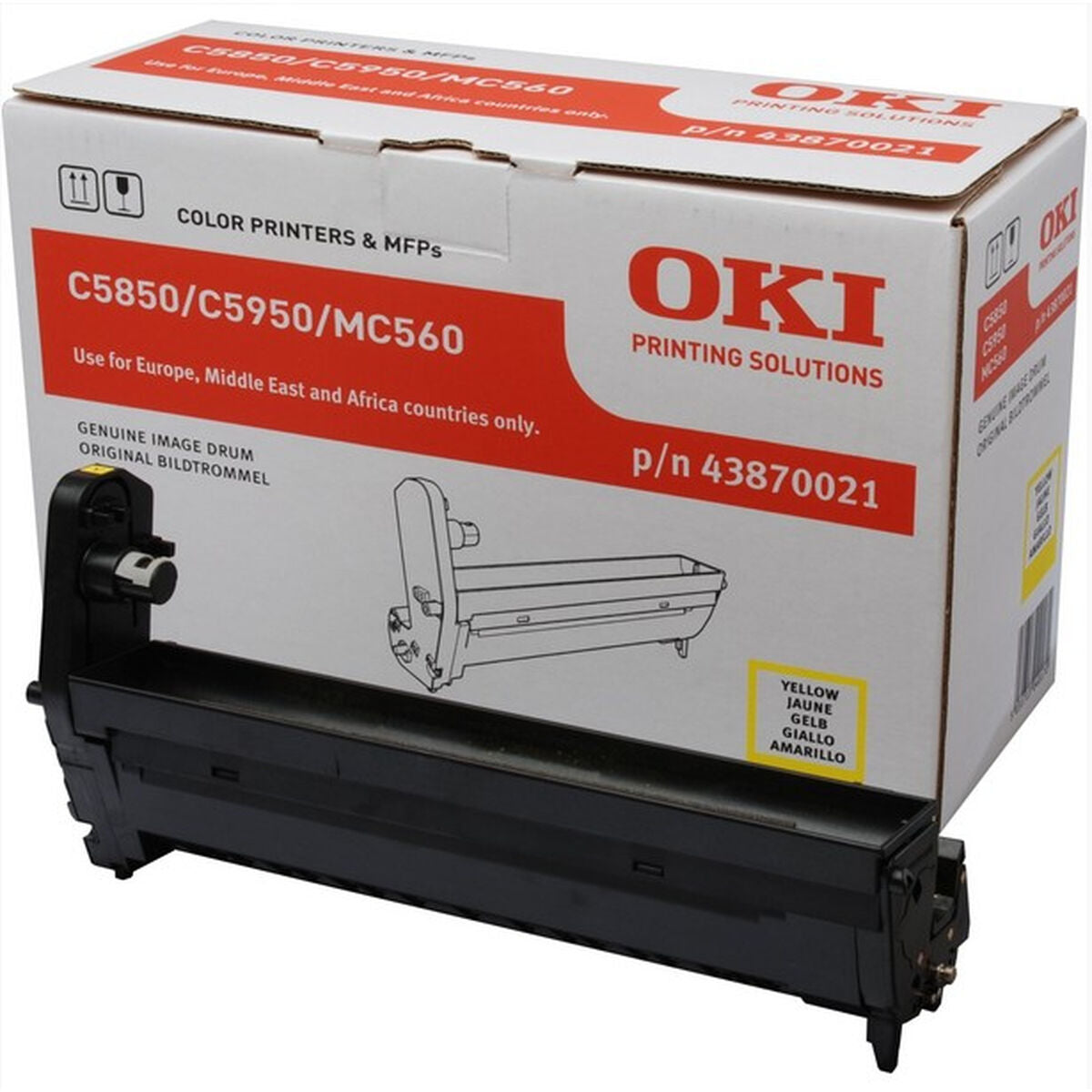 OKI C5850, C5950 tambour jaune capacité standard 20.000 pages pack de 1