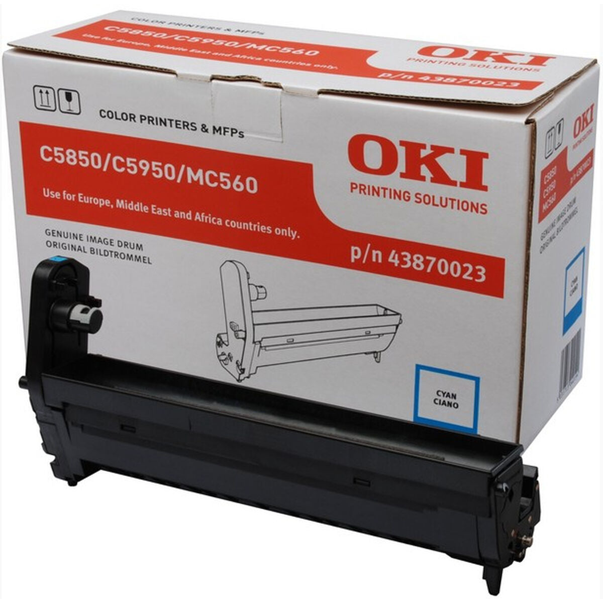 OKI C5850, C5950 tambour cyan capacité standard 20.000 pages pack de 1