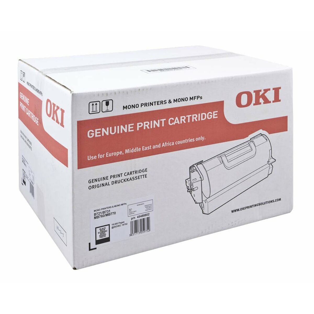 OKI 45488802 cartouche de toner noir capacité standard 18.000 pages pack de 1