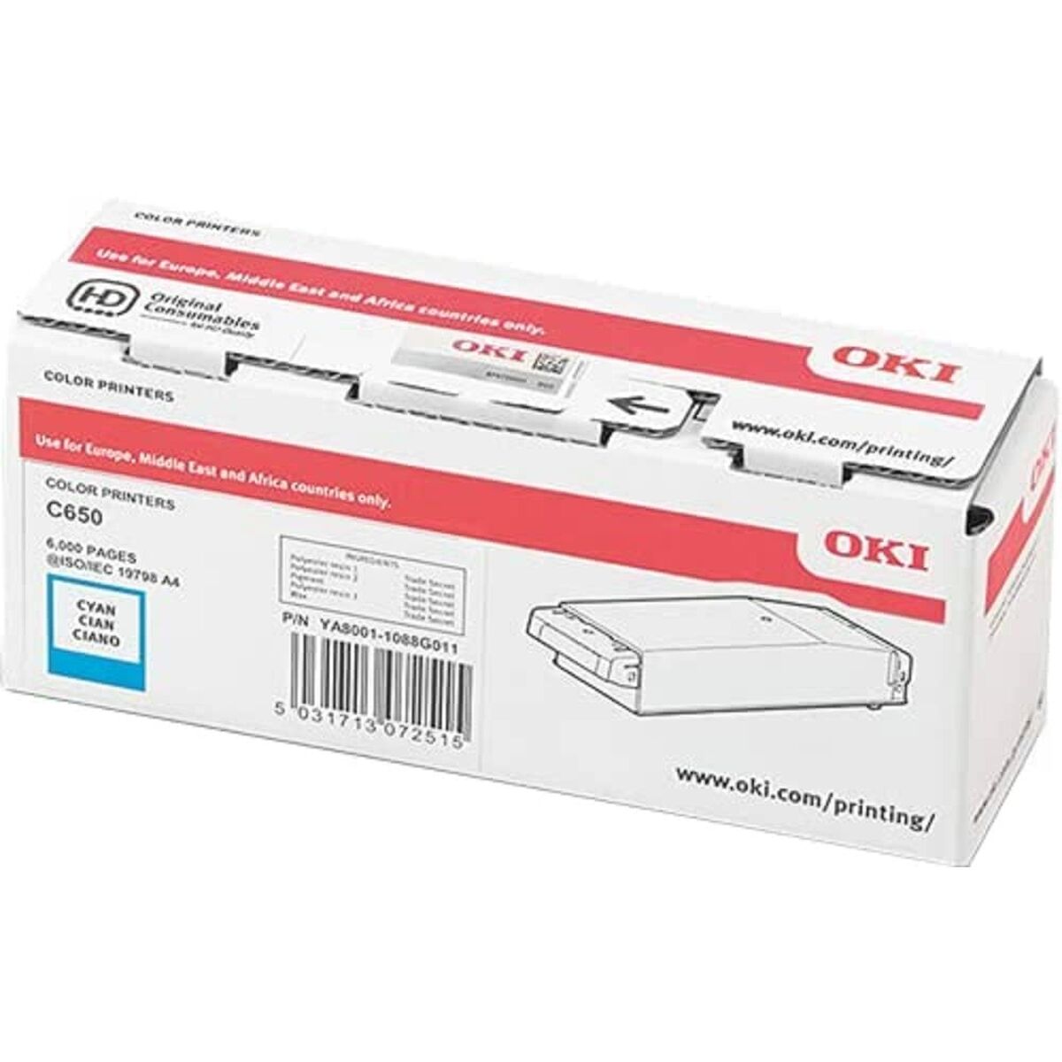 OKI Toner Cyan 6K for C650 C651DN