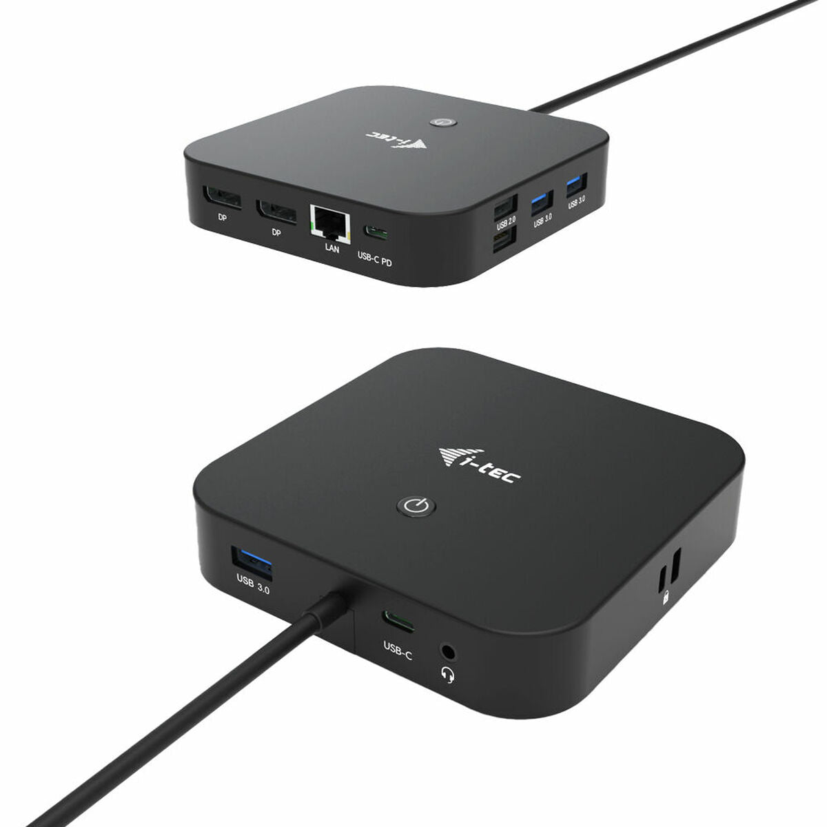 I-TEC USB-C Dual Display MST Docking Station 2xDP 1xGLAN 3xUSB 3.1 2xUSB 2.0 1xUSB-C-Data 1xAudio/Mic Jack 1x100W USB-C PD