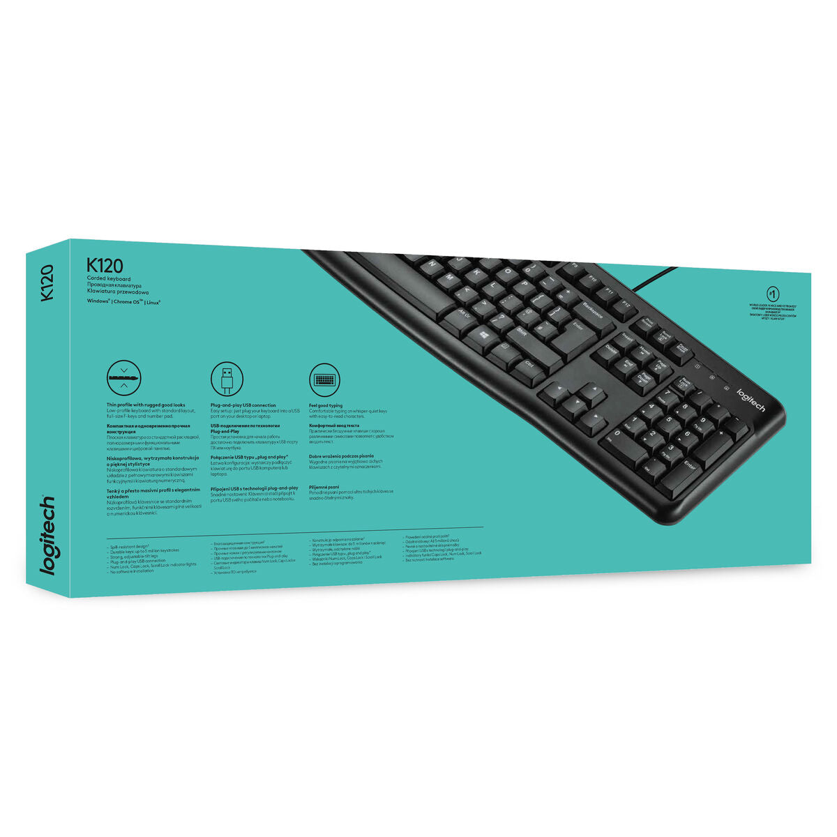 Clavier Logitech 920-002482 Noir Espagnol Qwerty AZERTY