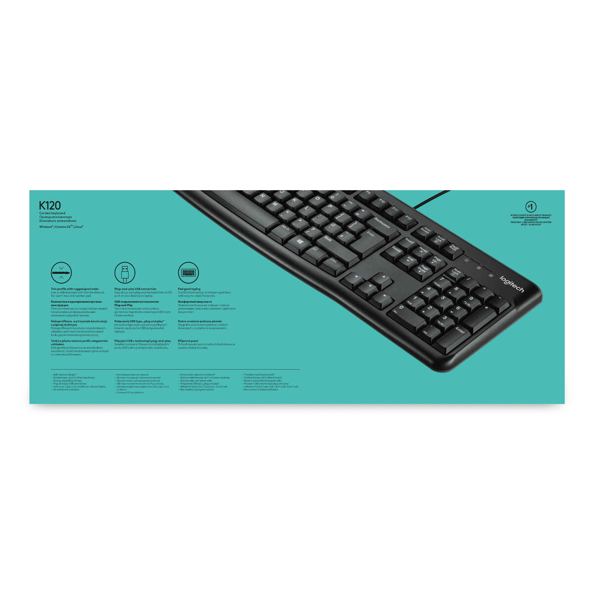 Clavier Logitech 920-002482 Noir Espagnol Qwerty AZERTY