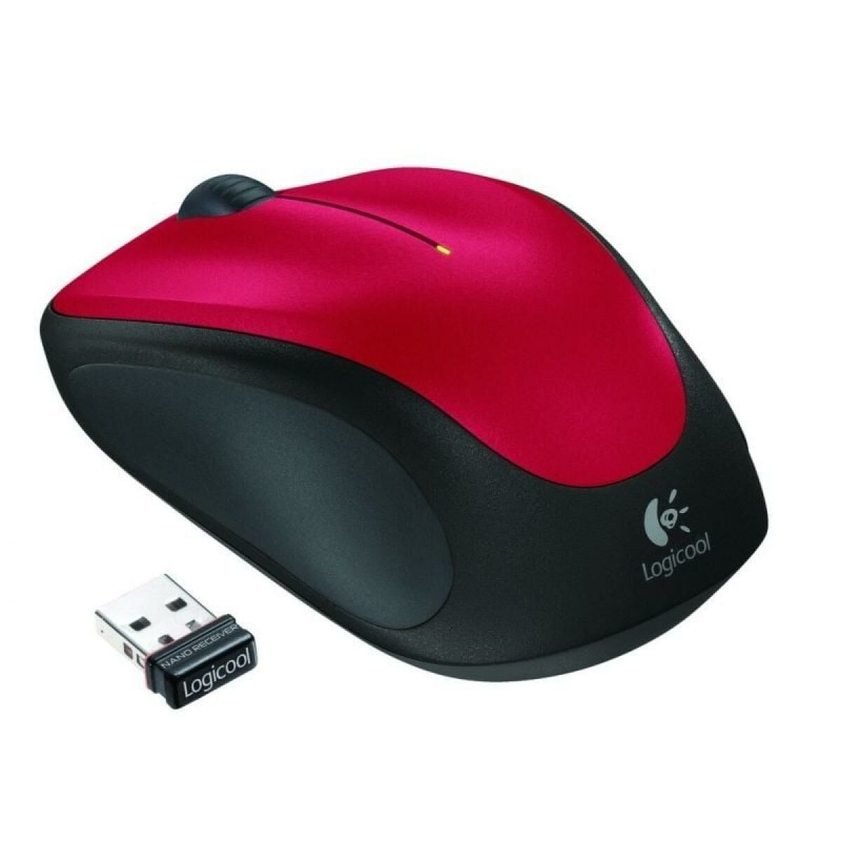 LOGITECH M235 Mouse optical wireless 2.4 GHz USB wireless receiver red