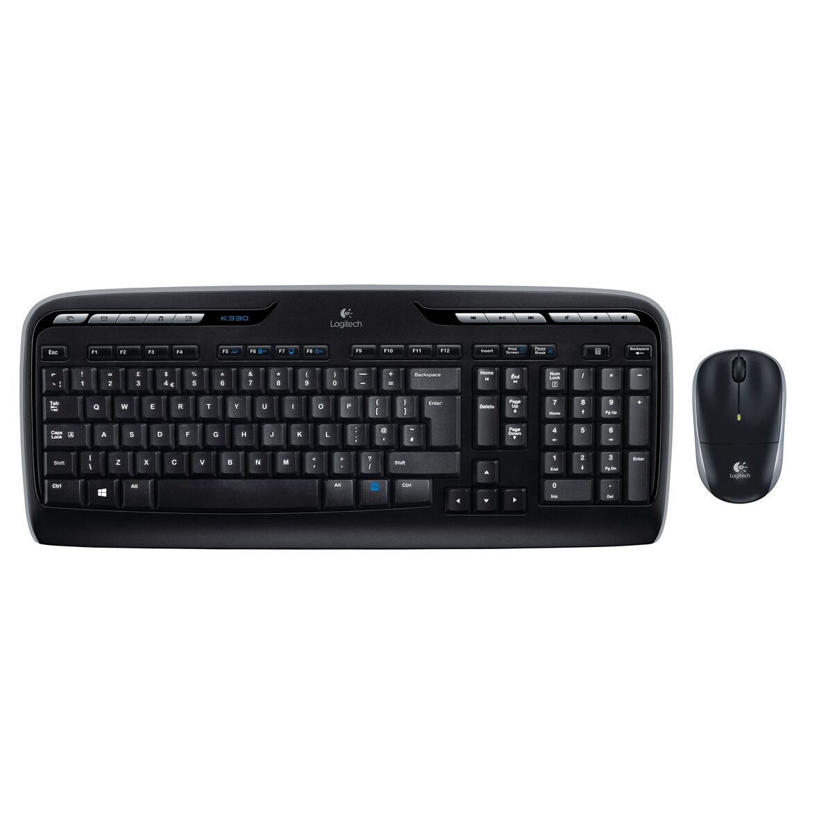 Logitech MK330 clavier Souris incluse Bureau USB QWERTY US International Noir