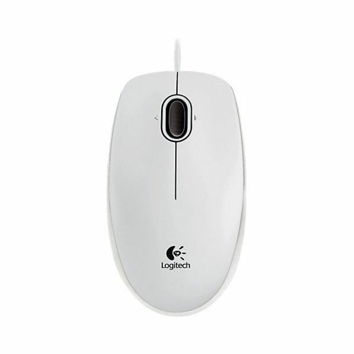 LOGITECH B100 Mouse right and left-handed optical 3 buttons wired USB white