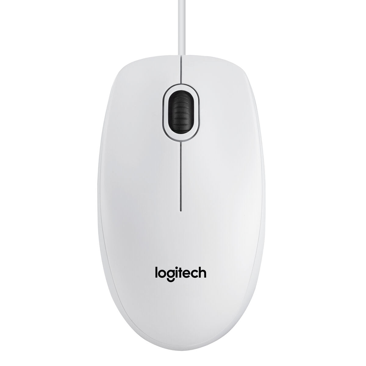 LOGITECH B100 Mouse right and left-handed optical 3 buttons wired USB white