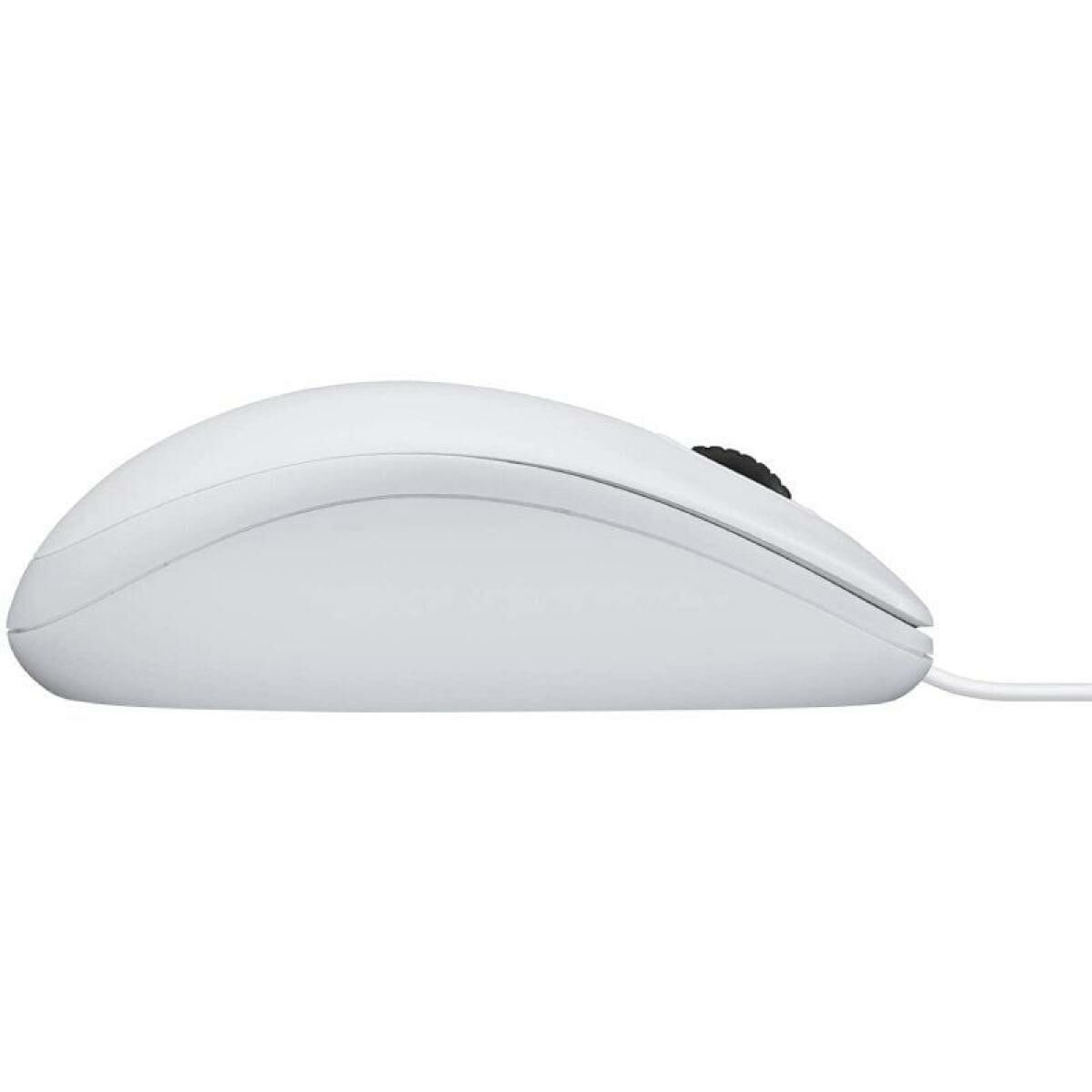 LOGITECH B100 Mouse right and left-handed optical 3 buttons wired USB white