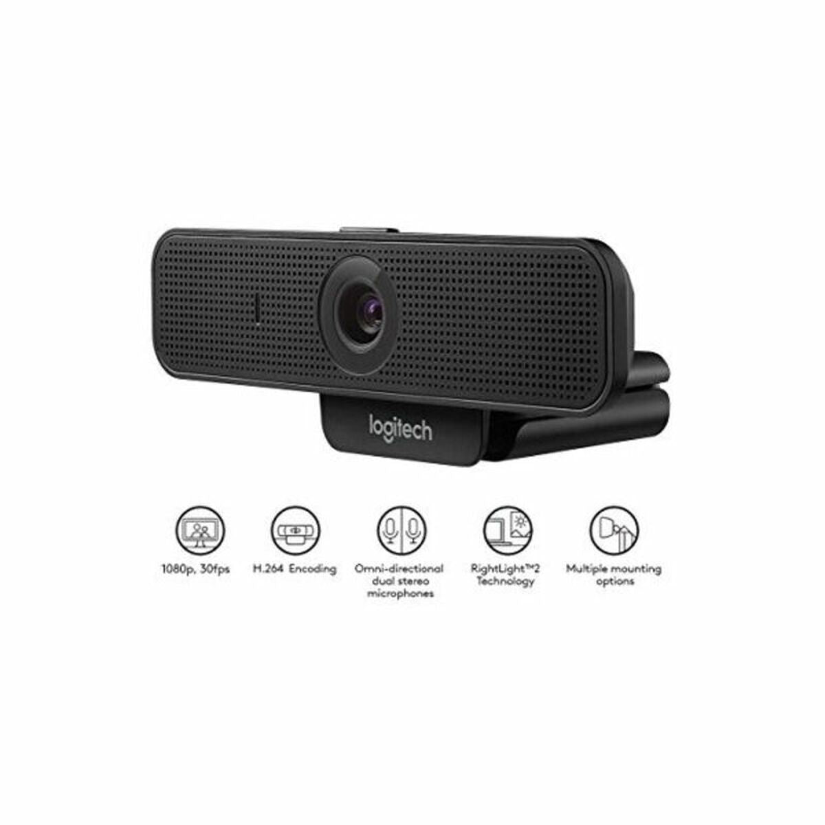 Webcam Logitech C925e HD 1080p Auto-Focus Full HD 30 fps Noir