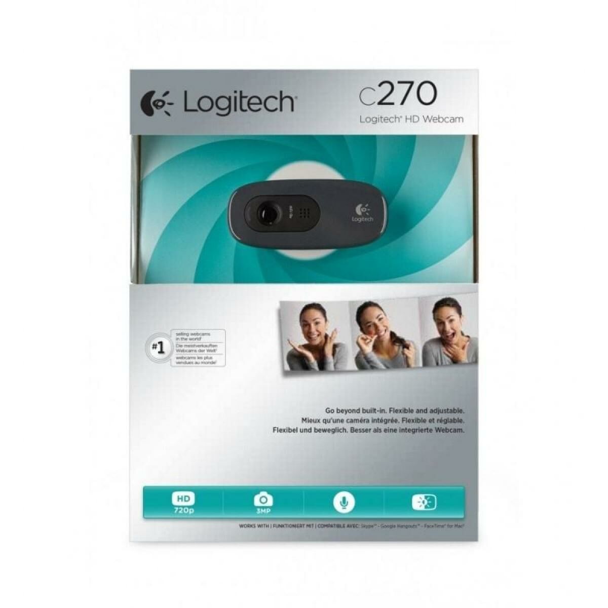 LOGITECH HD Webcam C270 Webcam colour 1280 x 720 audio USB 2.0
