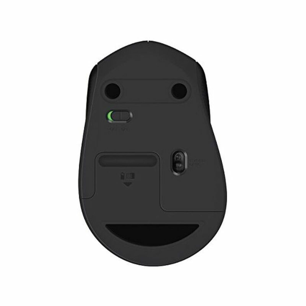 LOGITECH M330 SILENT PLUS Mouse 3 buttons wireless 2.4 GHz USB wireless receiver black
