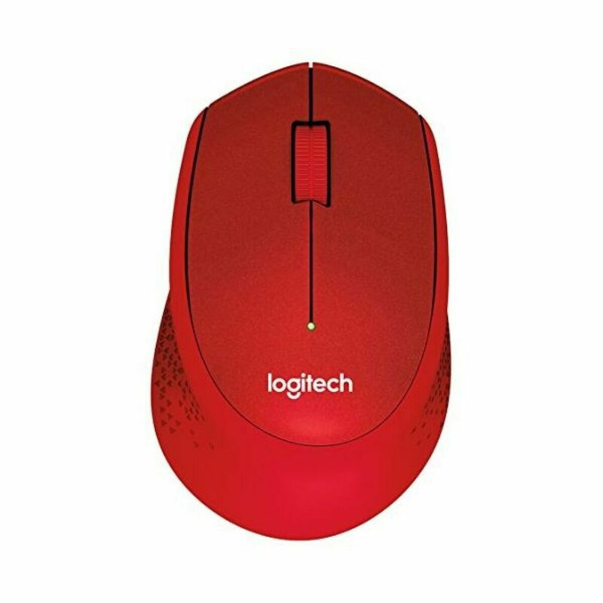 LOGITECH M330 SILENT PLUS Mouse 3 buttons wireless 2.4 GHz USB wireless receiver red