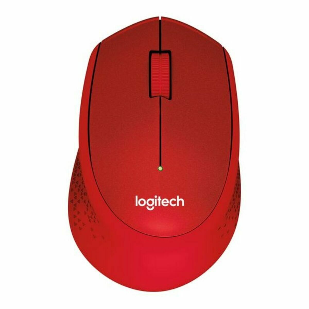 LOGITECH M330 SILENT PLUS Mouse 3 buttons wireless 2.4 GHz USB wireless receiver red