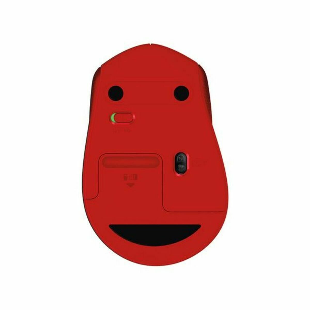 LOGITECH M330 SILENT PLUS Mouse 3 buttons wireless 2.4 GHz USB wireless receiver red