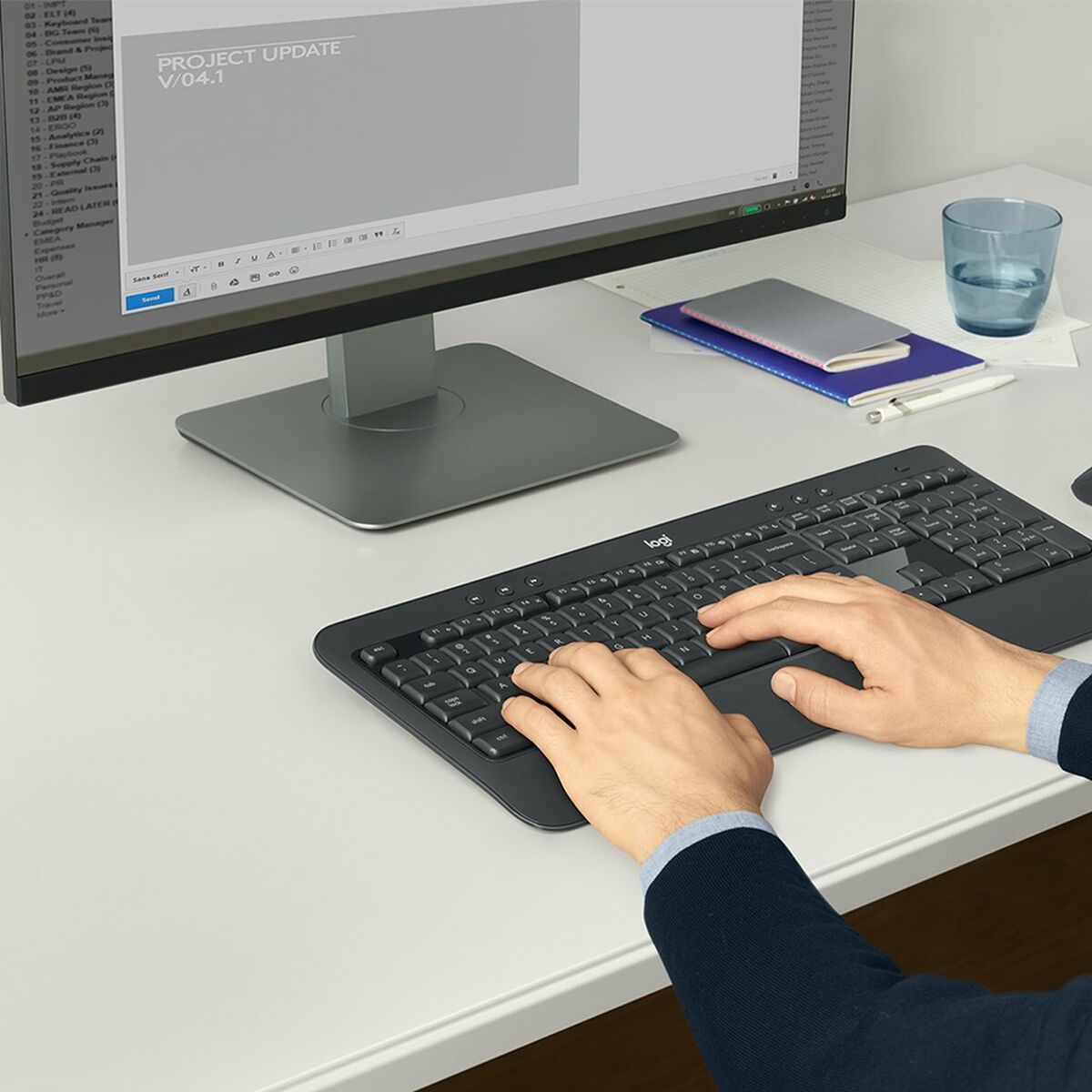 Logitech MK540 Advanced clavier Souris incluse Universel RF sans fil QWERTY US International Noir