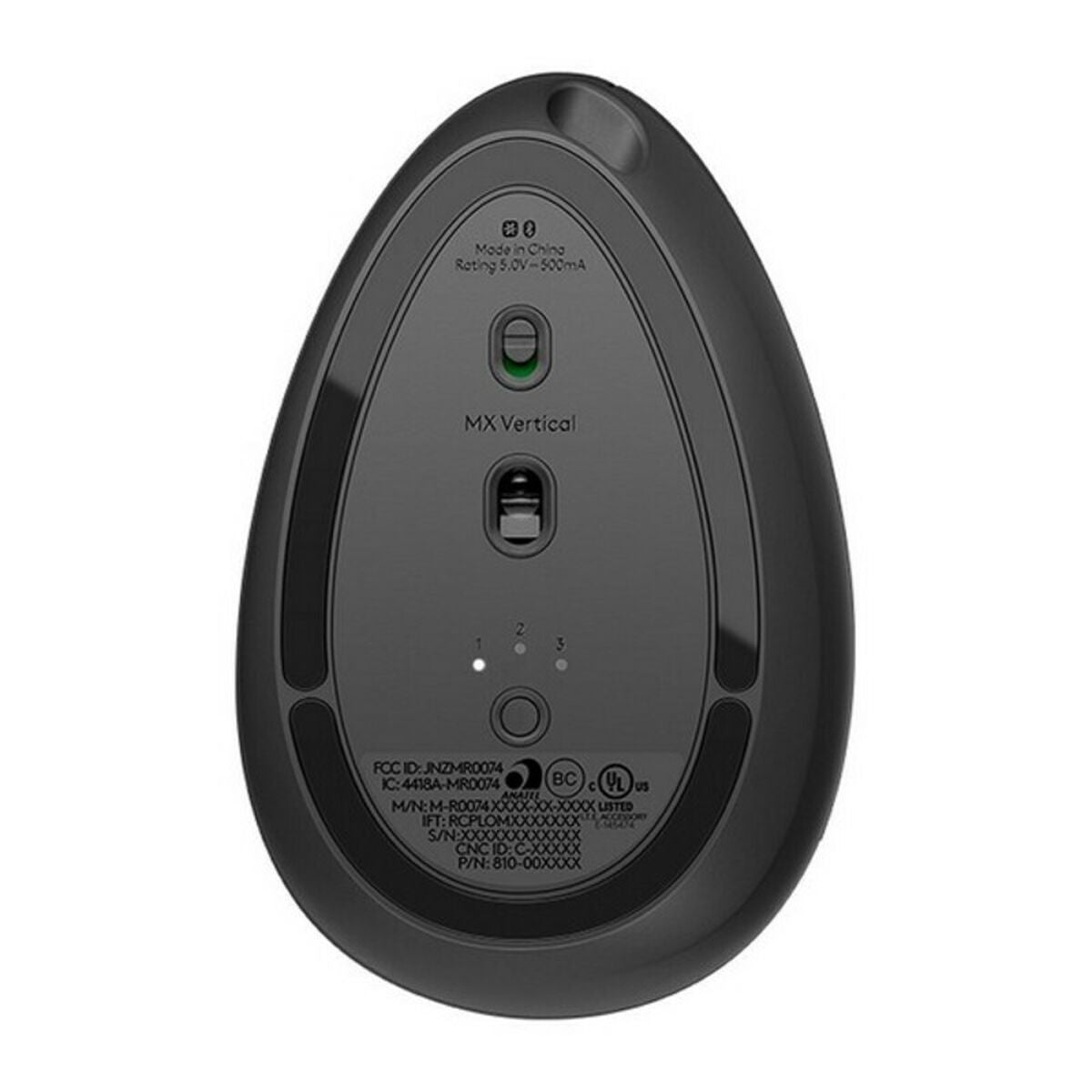 LOGITECH MX Vertical Vertical mouse ergonomic optical 6 buttons wireless wired Bluetooth 2.4 GHz USB wireless receiver graphite