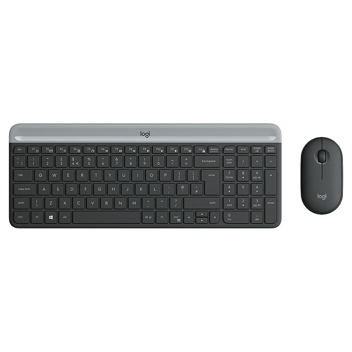 LOGITECH Slim Wireless Keyboard and Mouse Combo MK470 - GRAPHITE - FRA - CENTRAL