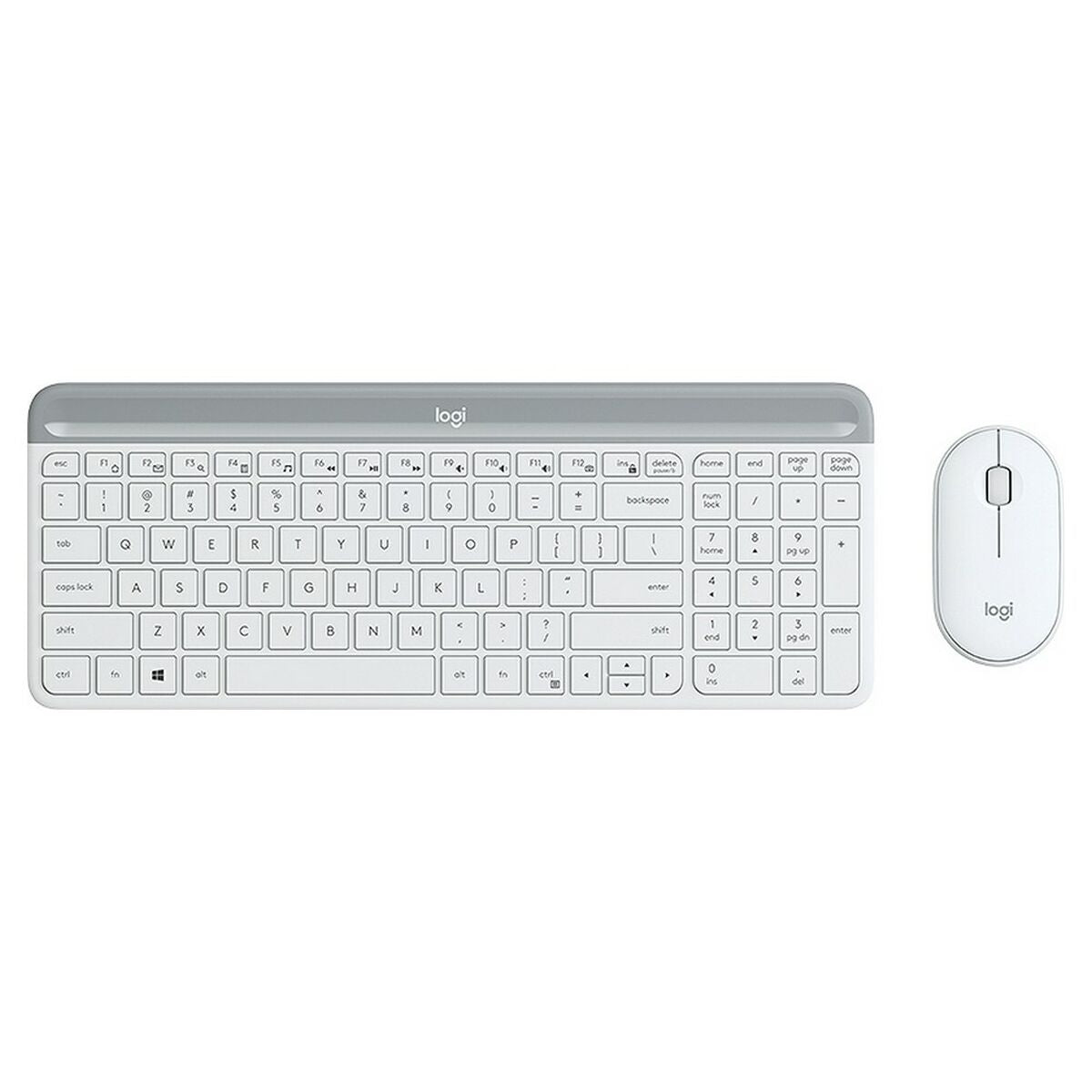LOGITECH Slim Wireless Keyboard and Mouse Combo MK470 OFFWHITE (FR)
