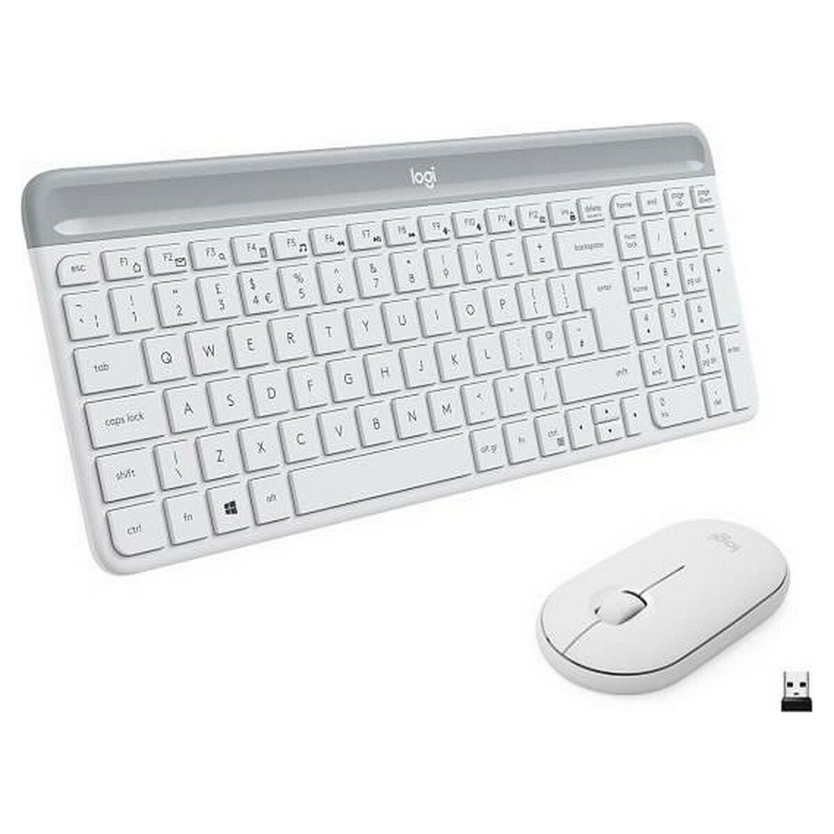 LOGITECH Slim Wireless Keyboard and Mouse Combo MK470 OFFWHITE (FR)