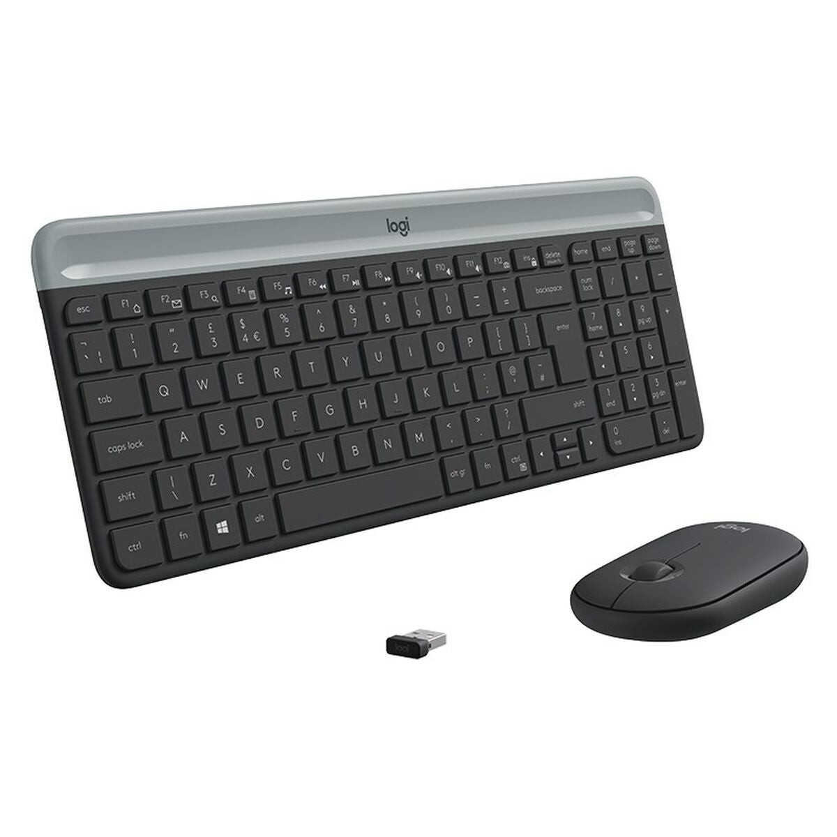 Logitech Slim MK470 clavier Souris incluse Universel RF sans fil QWERTY US International Graphite
