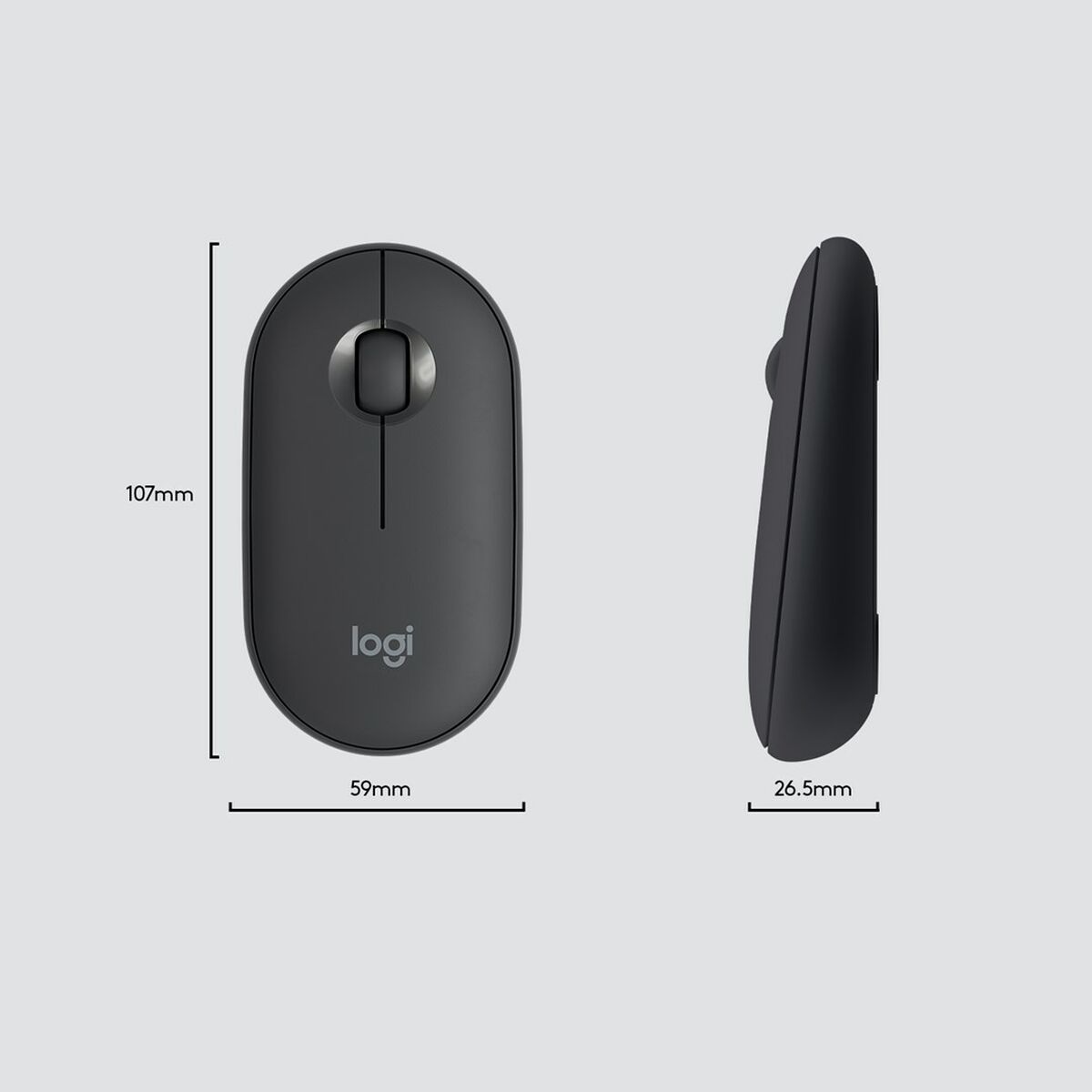 Logitech Slim MK470 clavier Souris incluse Universel RF sans fil QWERTY US International Graphite
