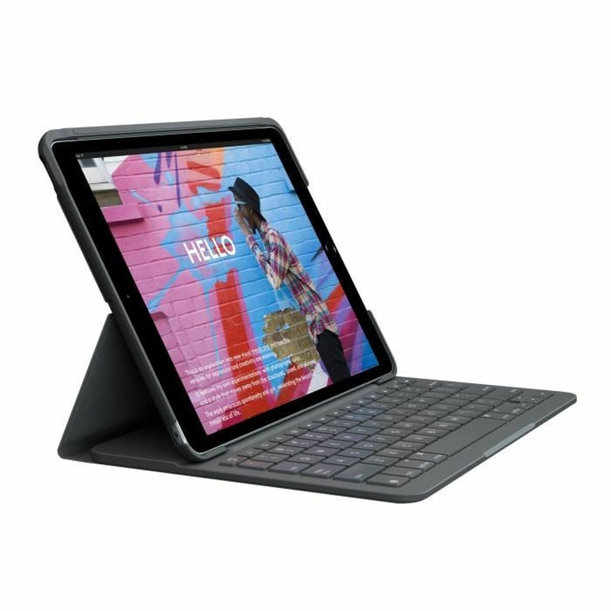 LOGITECH Slim Folio for iPad 7th & 8th generation - Graphite - Fra