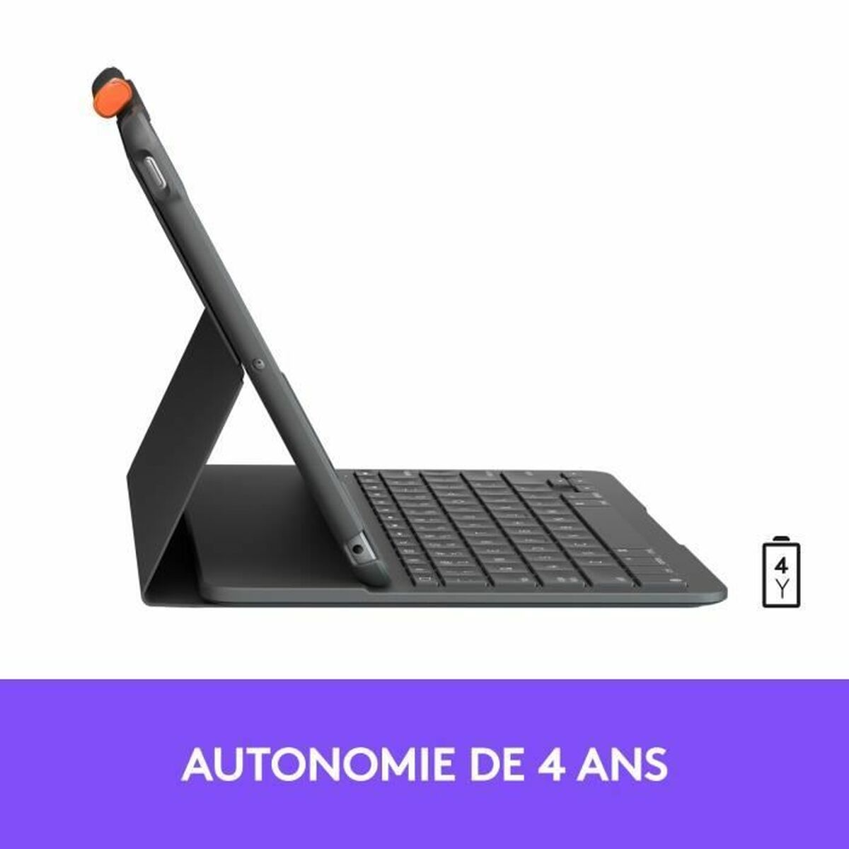 LOGITECH Slim Folio for iPad 7th & 8th generation - Graphite - Fra