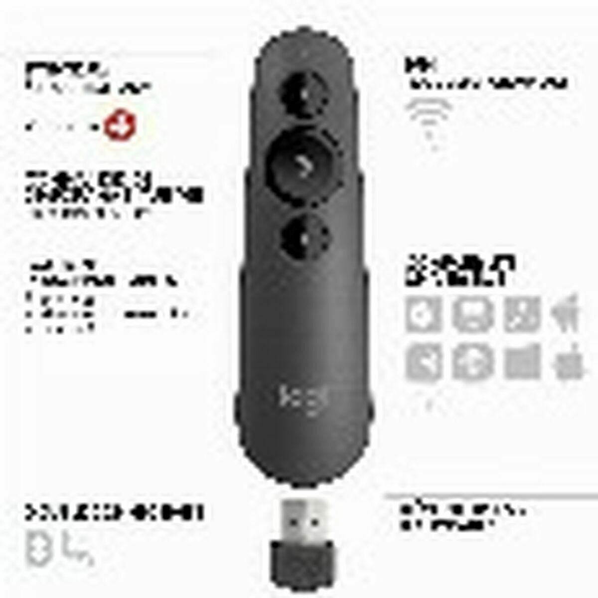 LOGITECH R500s Laser Presentation Remote GRAPHITE