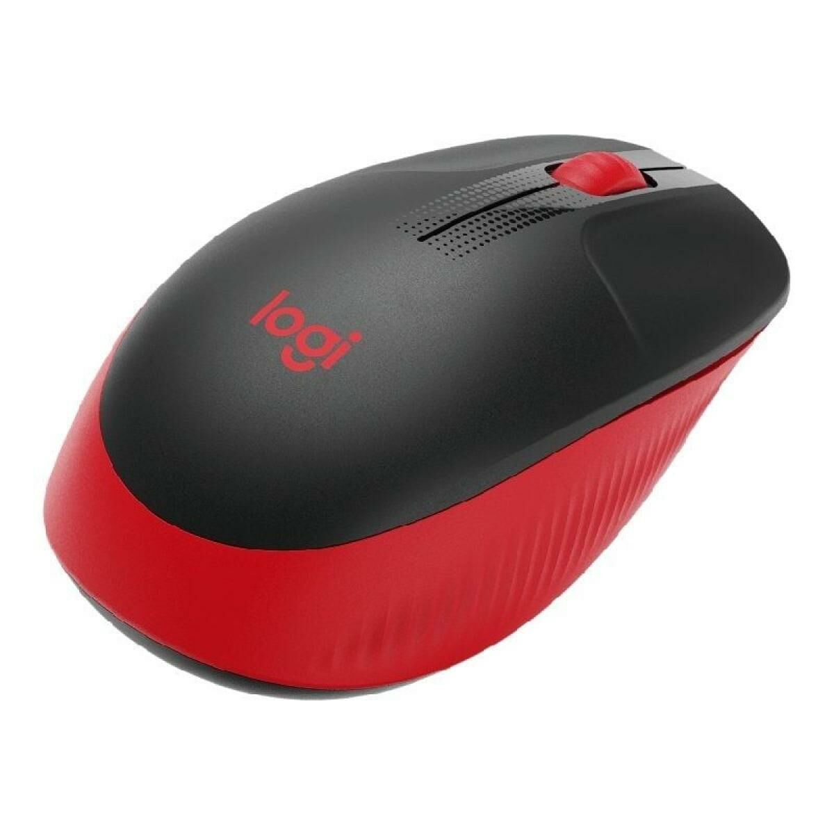 LOGITECH M190 Mouse optical 3 buttons wireless USB wireless receiver red