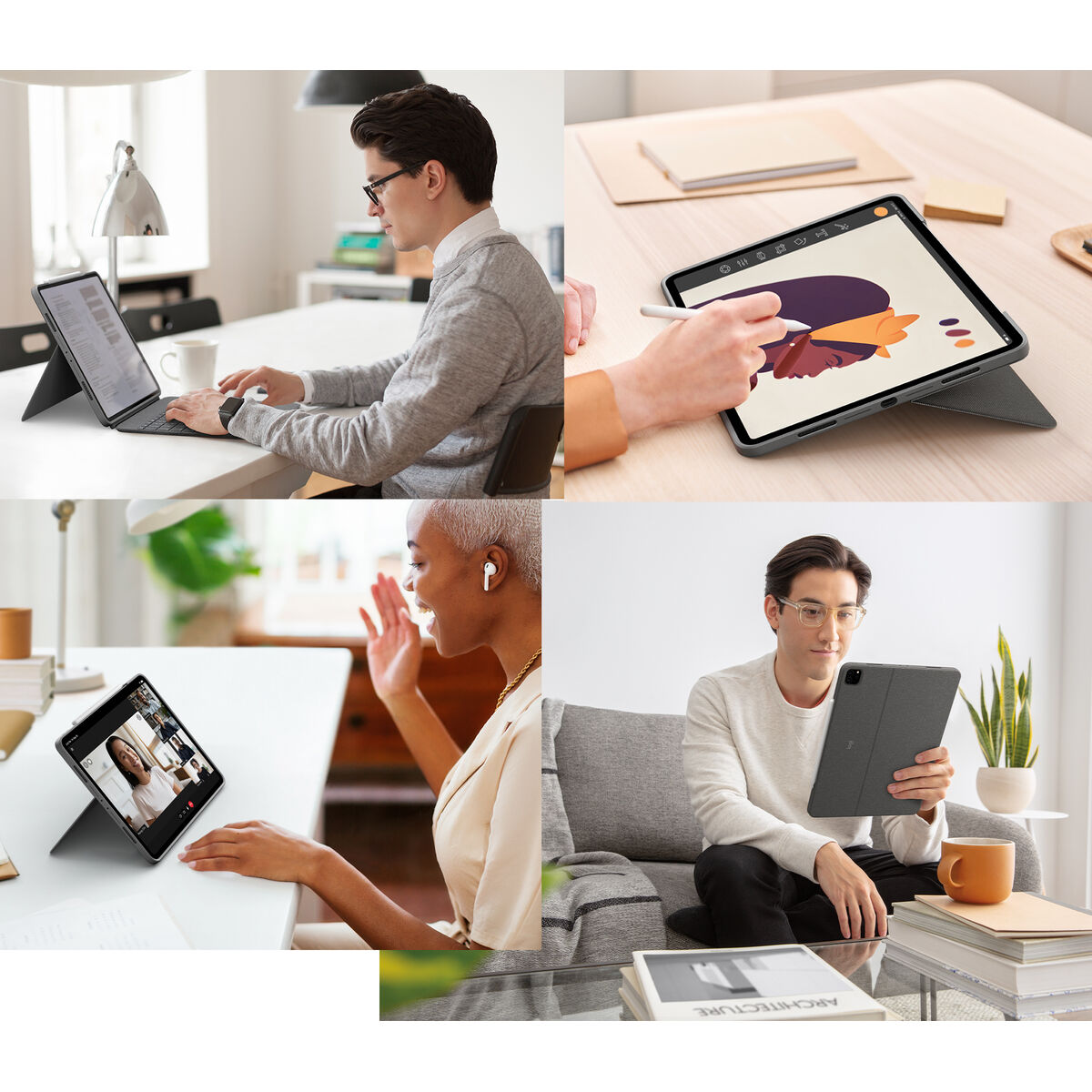 LOGITECH Combo Touch for Ipad Pro 12.9'' 5eme generation - GREY - FR