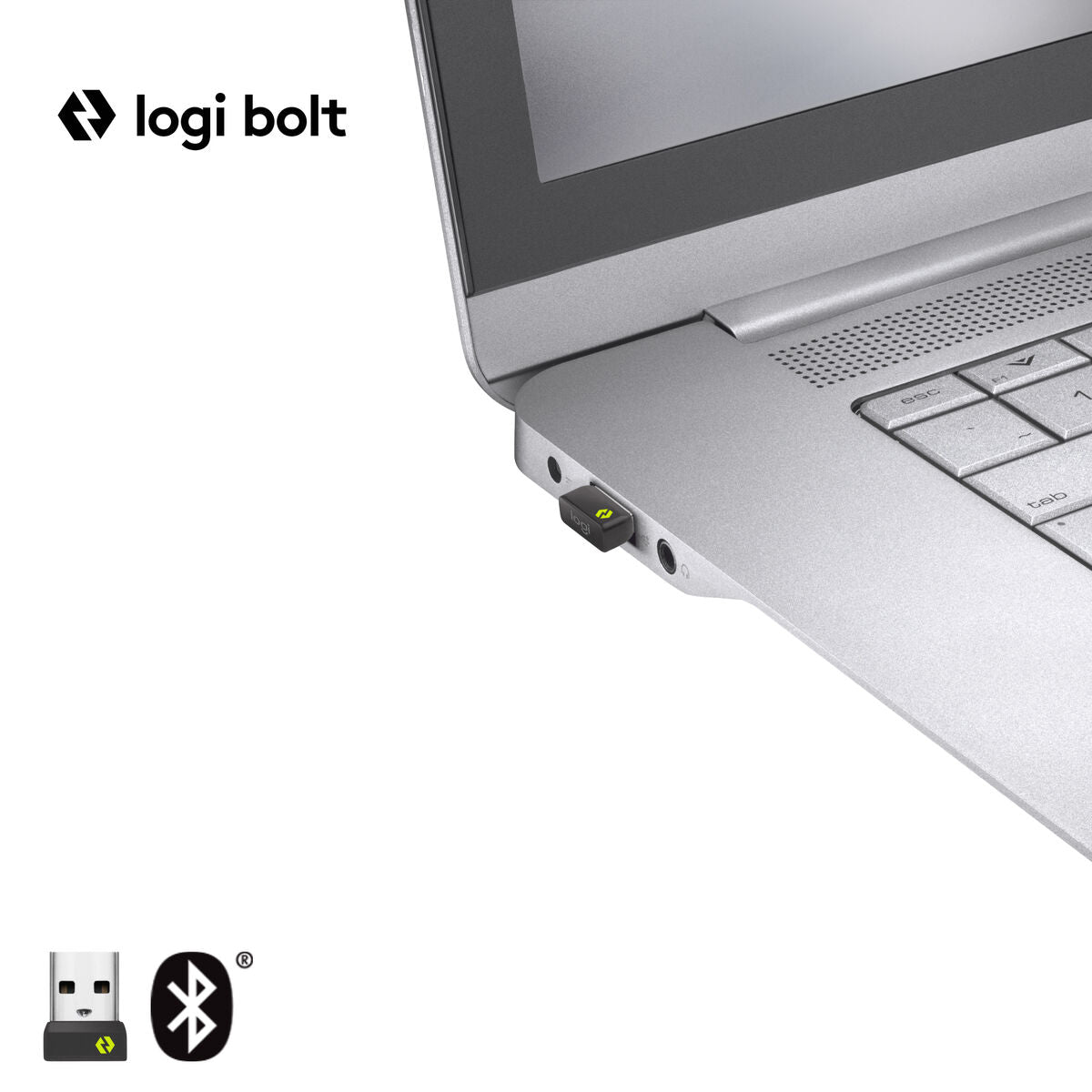 LOGITECH Signature M650 for Business Mouse wireless Bluetooth 2.4 GHz Bolt USB receiver off-white